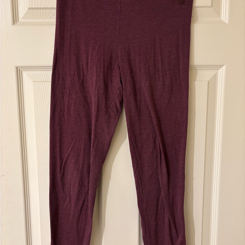 PINK Victoria's Secret Purple Leggings Stretchy Full-Length Small